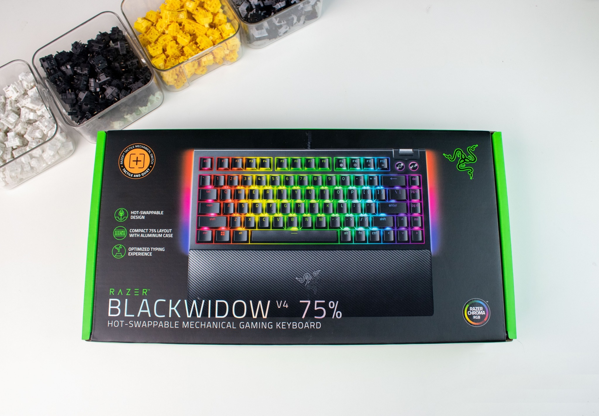 Bàn phím Razer BlackWidow V4 75% - Hotswappable Mechanical Gaming Keyboard_Mới, hàng chính hãng, bảo hành 24 tháng