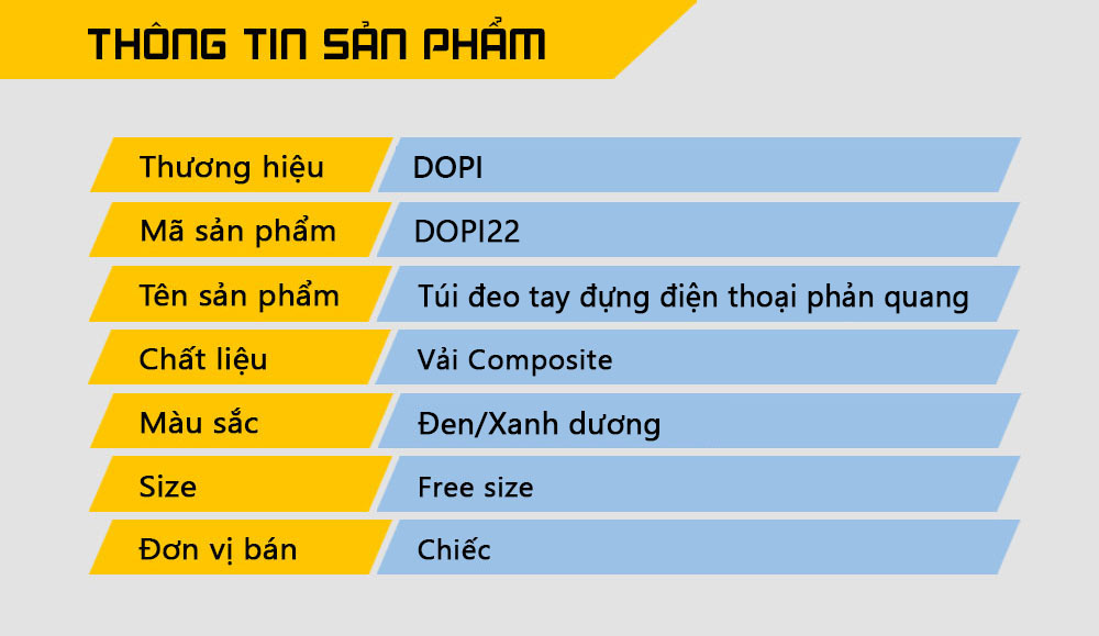 Túi đeo tay chạy bộ DOPI360 đựng điện thoại DOPI22