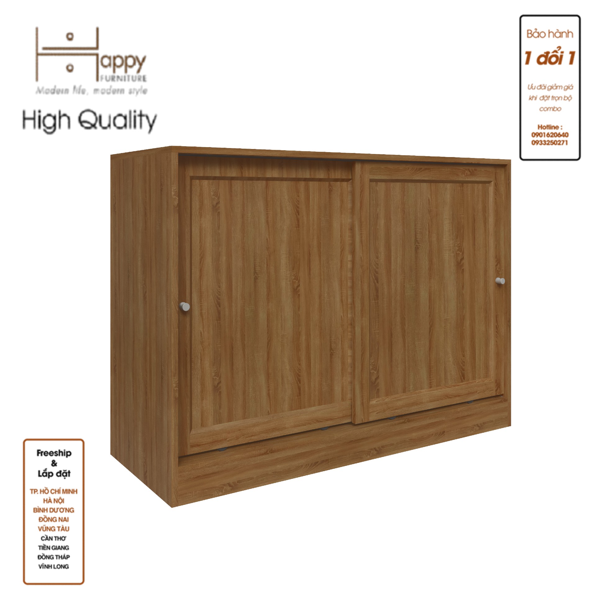 [Happy Home Furniture] SCANDINA, Tủ đựng đồ 2 cánh lùa, 120cm x 47cm x 89cm ( DxRxC), TCL_027