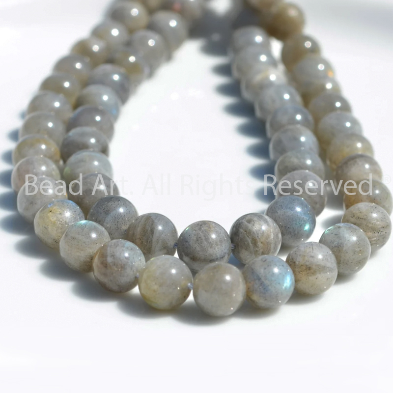 [1 Hạt] 11MM Hạt Đá Labradorite Ánh Cầu Vồng Tự Nhiên Loại A, Hắc Nguyệt Quang, Phối Vòng Tay Phong Thuỷ, Chuỗi Hạt, Mọi Cung Mệnh - Bead Art