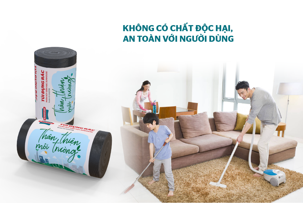 Túi đựng rác phân hủy sinh học SUNHOUSE KS-GA6578B