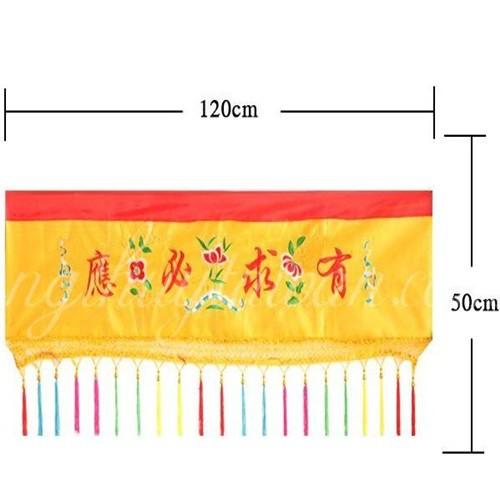Rèm treo trang trí Phật giáo có ren