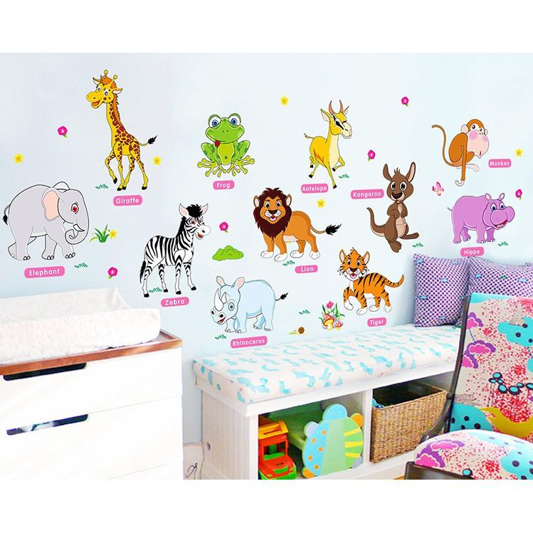 Decal Dán Tường  Thú Cho Bé