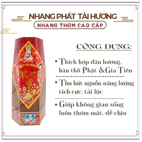 Nhang Thơm Cao Cấp Phát Tài Hương Thơm Nồng Dễ Chịu Thiên Lộc - Bó 2 Tấc Đại 800 Nén