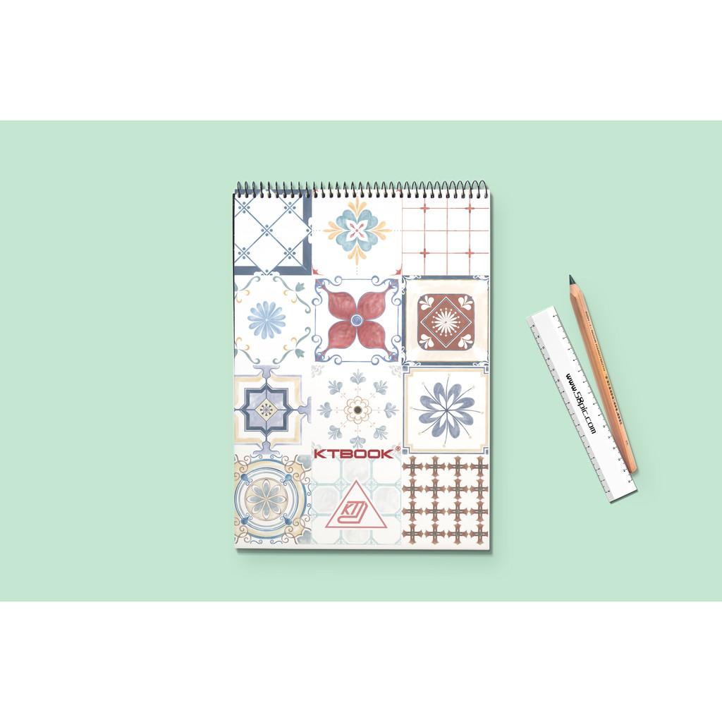 Số tay lò xo bìa cứng B7 KTBOOK 200 trang size B7