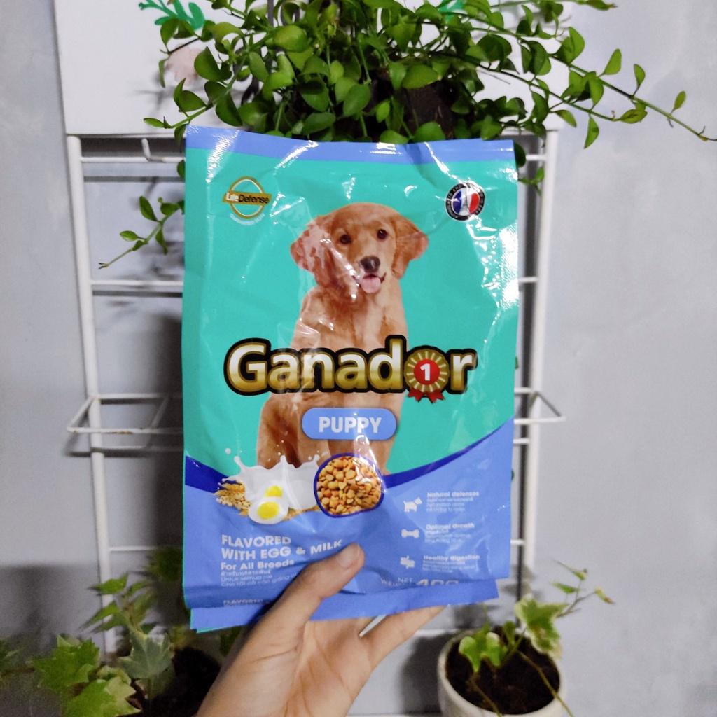 COMBO 5 Gói Thức Ăn Hạt Cho Chó Con Vị Trứng Và Sữa Ganador Puppy Egg & Milk Gói 400g - YonaPetshop