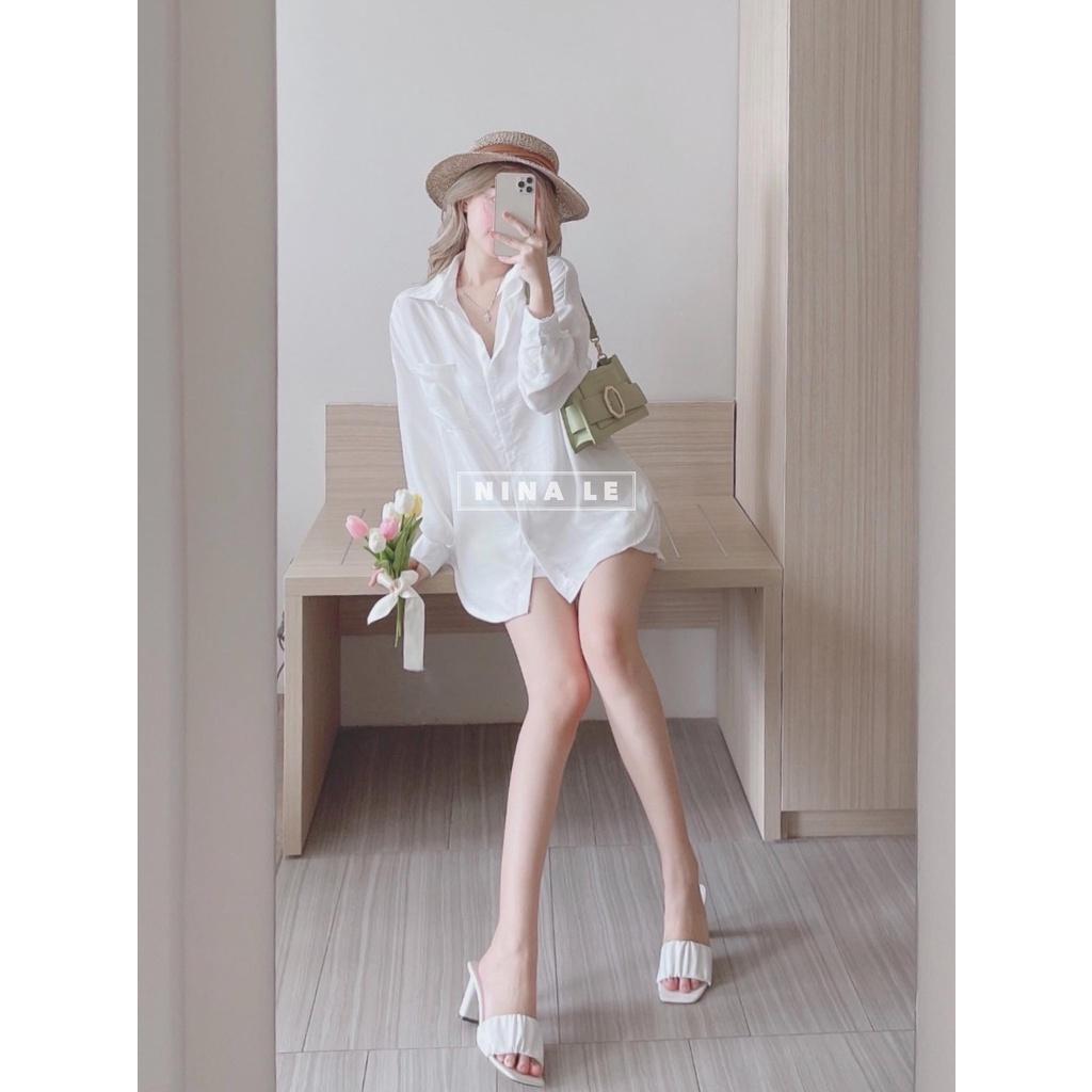 Sét bộ nữ áo sơ mi dài tay phối quần đùi đa màu sắc thích hợp cho nàng dạo phố, đi biển