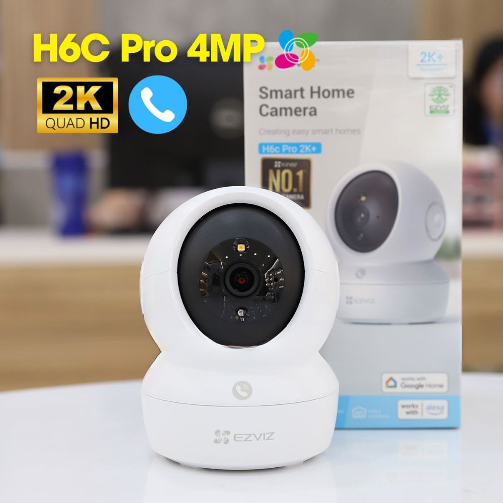 Camera Ezviz H6C Pro 2K 4mp, Nút Call Gọi Điện-hàng chính hãng