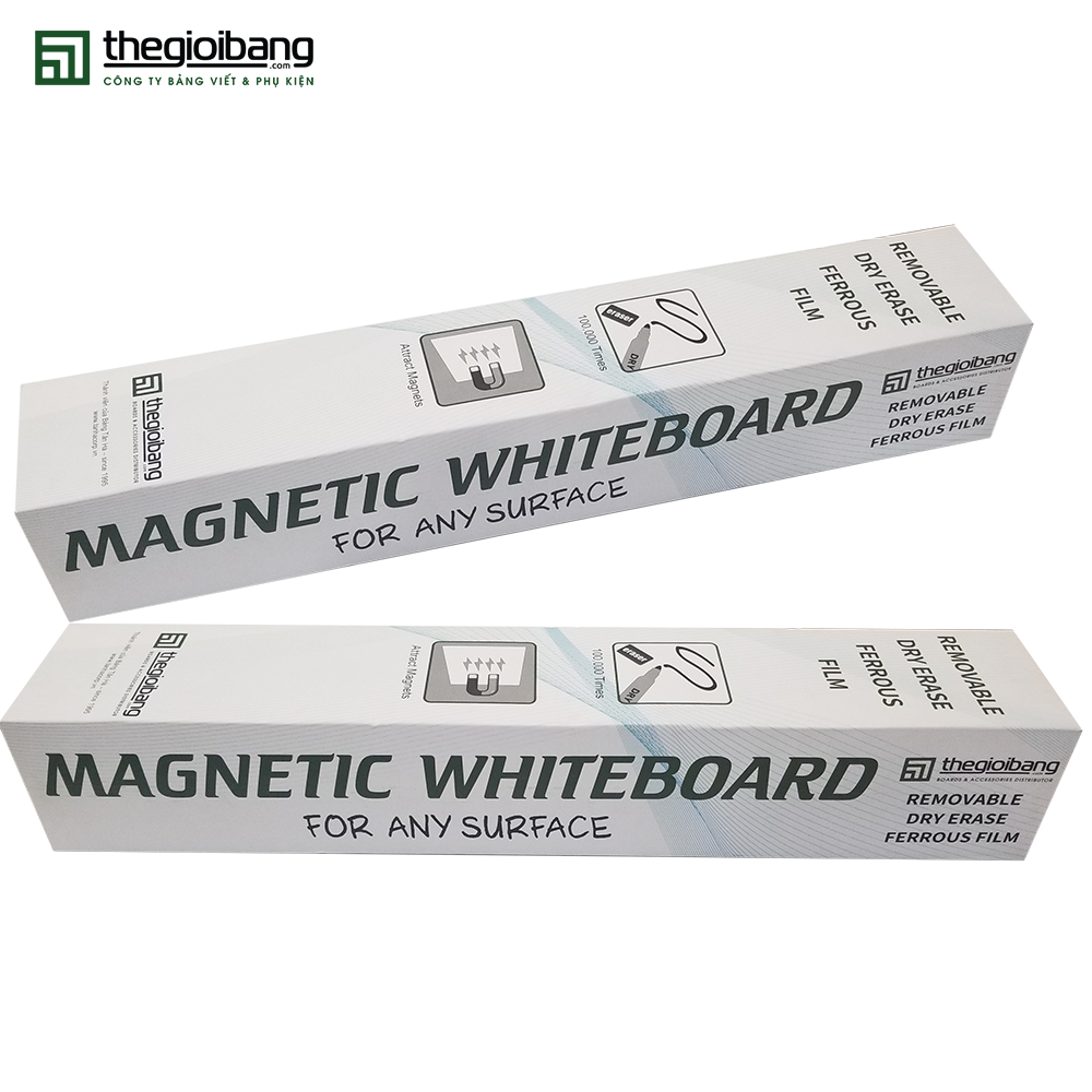 Cuộn Bảng Từ Trắng Hít Nam Châm MAGROLL - KT 60x90cm - Tân Hà - Tặng Phụ Kiện