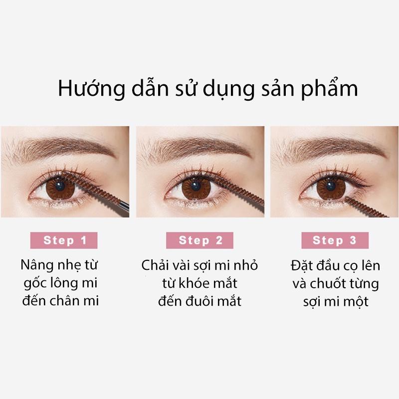 Mascara Siêu Mảnh Tơi Mi Lameila Skinny Microcara Vỏ Hồng 2 màu đen nâu LMCR2 - 01 Đen LMCR201