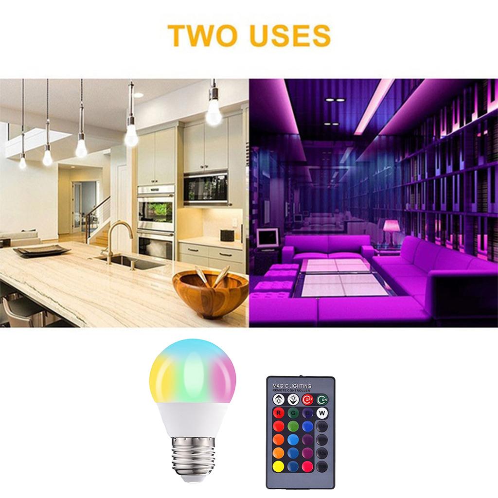 LED Color Changing Light Bulb With Remote Control Home Decoration