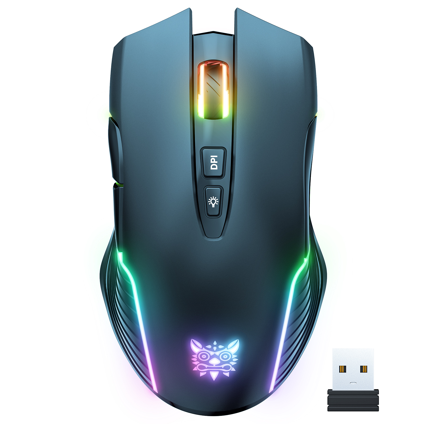 Chuột Chơi Game Không Dây Onikuma Cw905 Cao Cấp 3600 Dpi - Hồng/Đen/Trắng - Hàng Chính Hãng