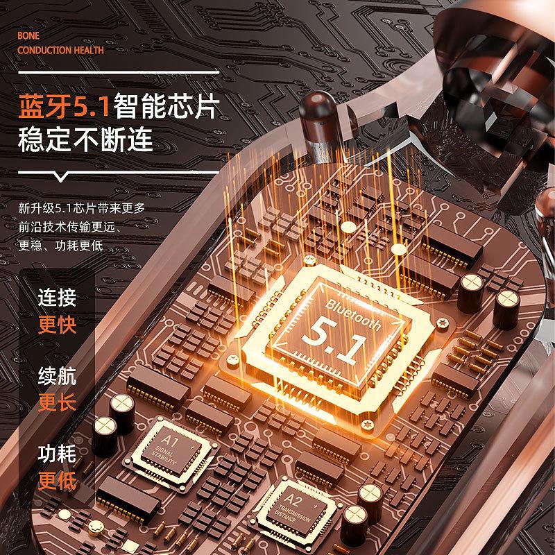 Khuyến mại Dẫn truyền xương Tai nghe Bluetooth không nhét trong tai Tai nghe thể thao hai tai không dây Treo tai cổ Treo cổ chờ dài