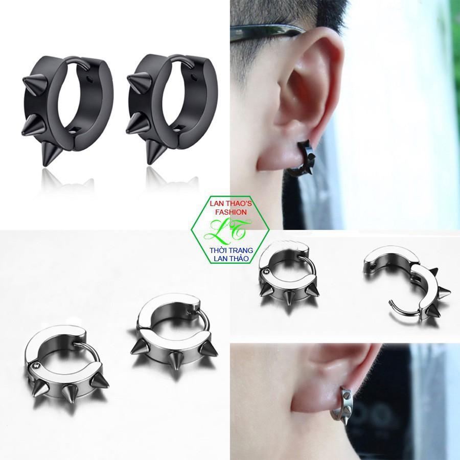 Bông tai Nam inox Gai 3 chấu cực cá tính phong cách Hàn Quốc