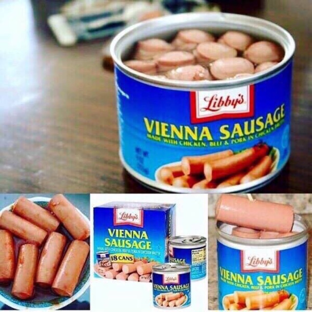 Hộp 18 Lon Xúc Xích Libby Vienna Sausage 130g Mỹ.