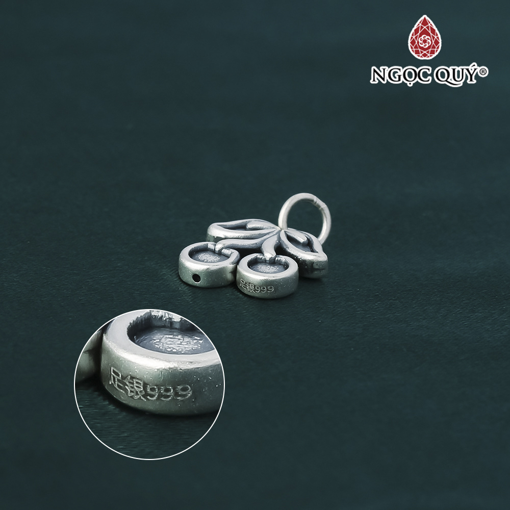 Charm treo hình 2 trái cherry - Ngọc Quý Gemstones