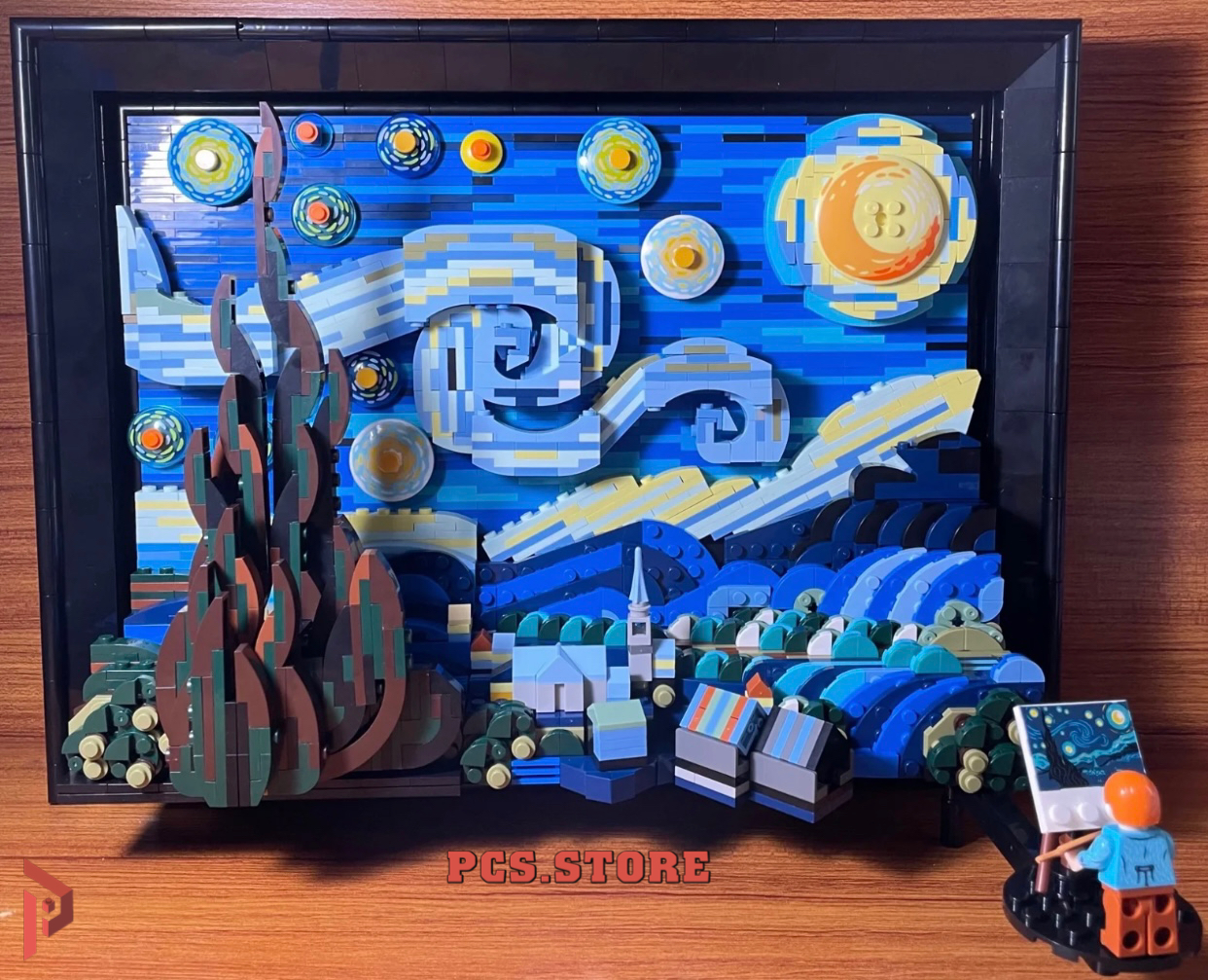 Đồ Chơi Lắp Ráp Mô Hình Tranh Van Goh Starry Night - PCS STORE