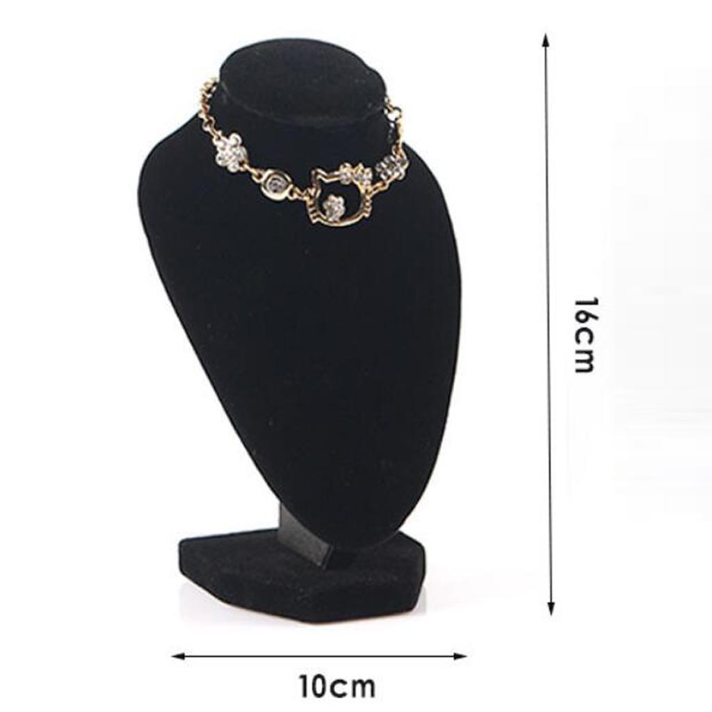 Store Black Velvet Necklace Bust Jewelry Rack Display + Mannequin Hand