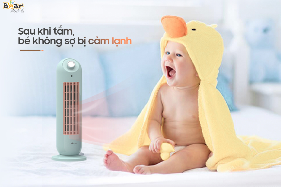 Máy Sưởi Ấm Gốm Bear DNQ-C20B1 Không Làm Khô Da Công Suất 2000W - Hàng Chính Hãng - Full Box