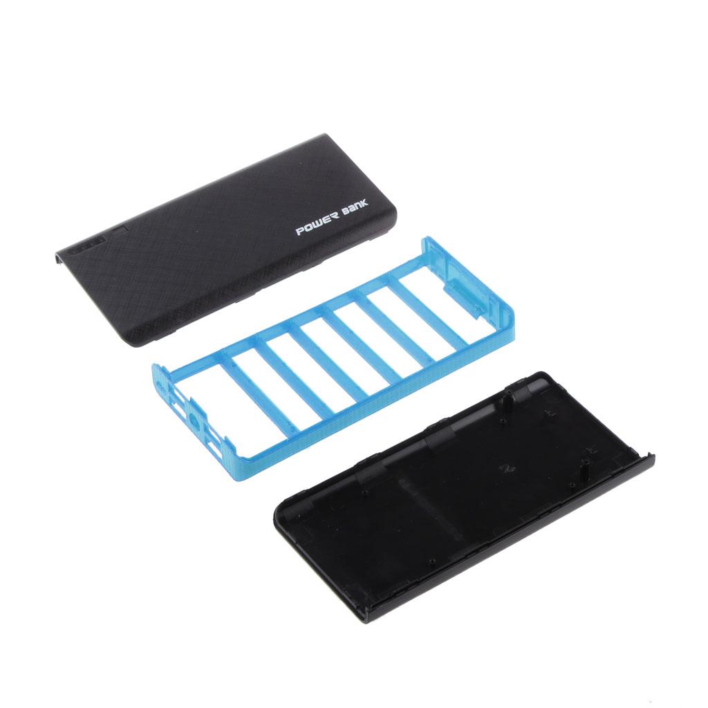 2pcs USB Power Bank Case 6x 18650 Battery Charger DIY Box Case Kit for Phone