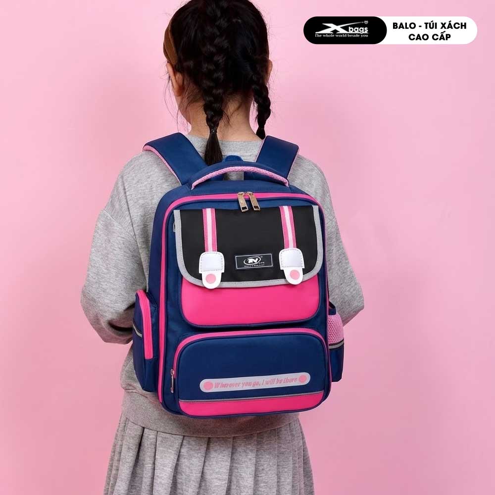 Balo Học Sinh Đẹp Cho Bé Gái Cao Cấp TNBags Smart Pink Màu Hồng, Chống Gù, Nhiều Ngăn, Dễ Thương Xinh Xắn TN.B 3112!