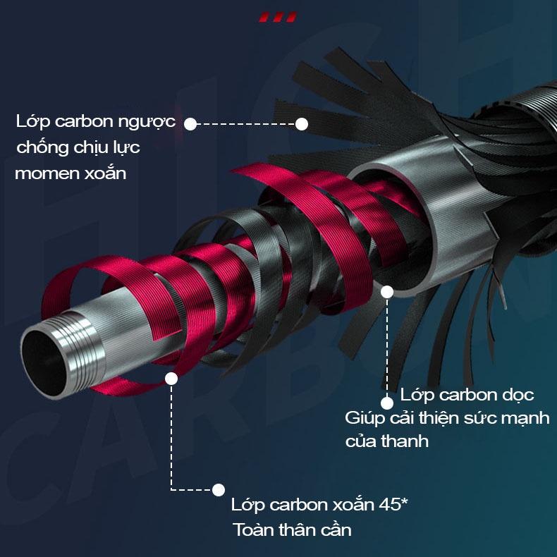 Cần câu tay, câu đơn Đế Vương Chư Hầu 6H Phukiencaulure25 cần câu đài chất liệu carbon, có các độ dài từ 3m6 đến 9m