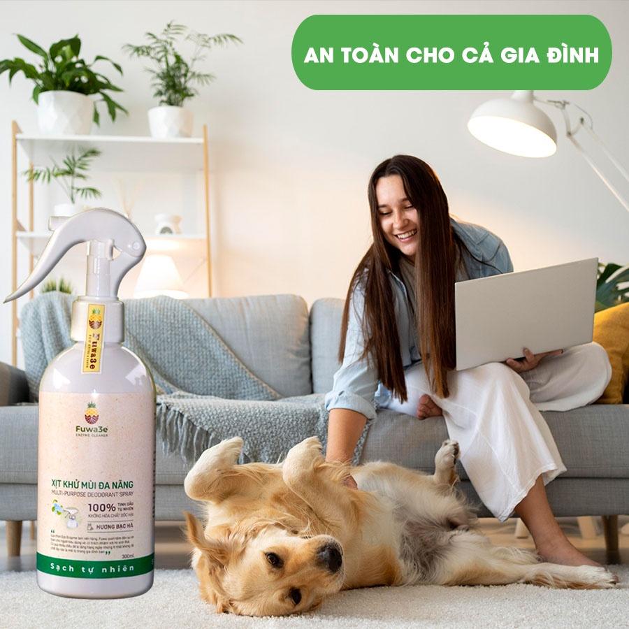 Xịt khử mùi đa năng Fuwa3e 300ml khử mùi phòng tủ quần áo xe hơi thú cưng