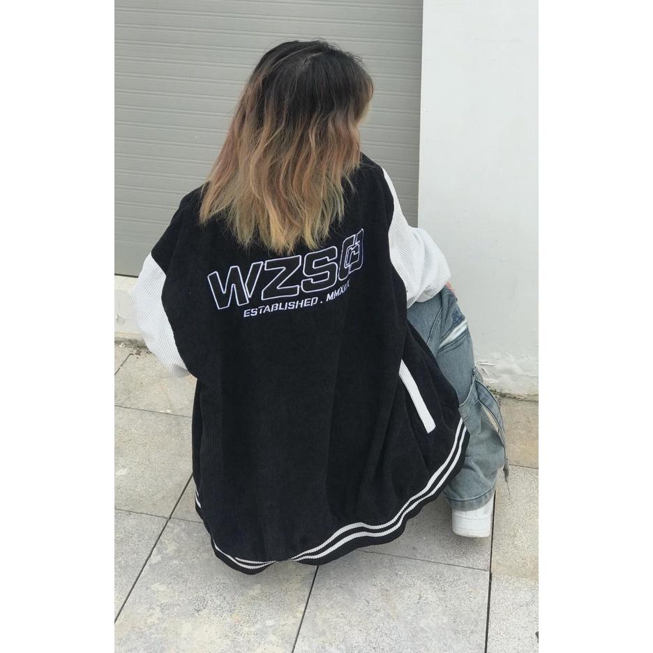 Áo varsity/bomber tay dài chữ WZS