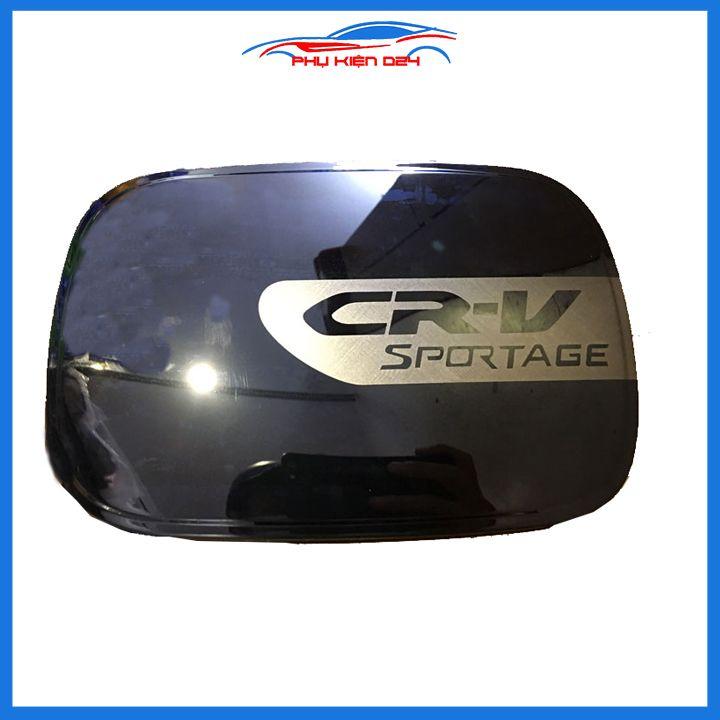 Ốp nắp bình xăng CRV 2018-2019-2020-2021 vân titan chống trầy trang trí ô tô