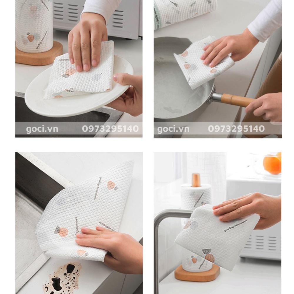 Khăn giấy lau bếp cuộn hình trụ 20cm đa năng có thể giặt vệ sinh nhà cửa siêu tiện lợi cao cấp