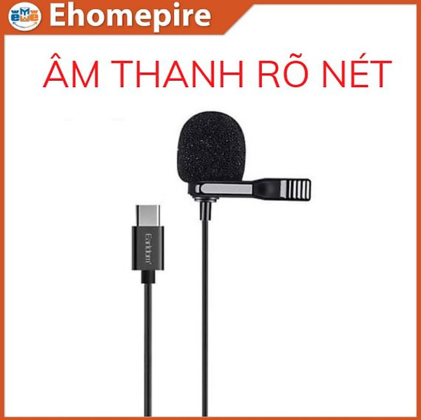 Mic Thu Âm Mini Cho Điện Thoại Chân 3.5mm kèm Jack Cắm Tai Nghe Earldom E38