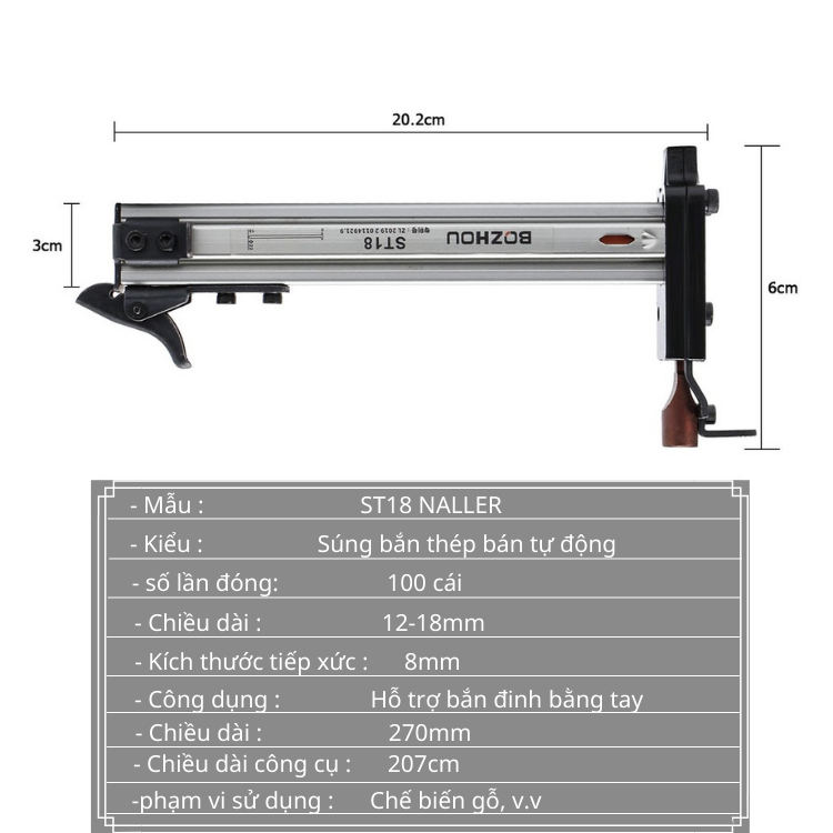 Dụng cụ hỗ trợ đóng đinh bê tông, thi công cơ điện, đóng đinh tường ST18/ST18B/ST38