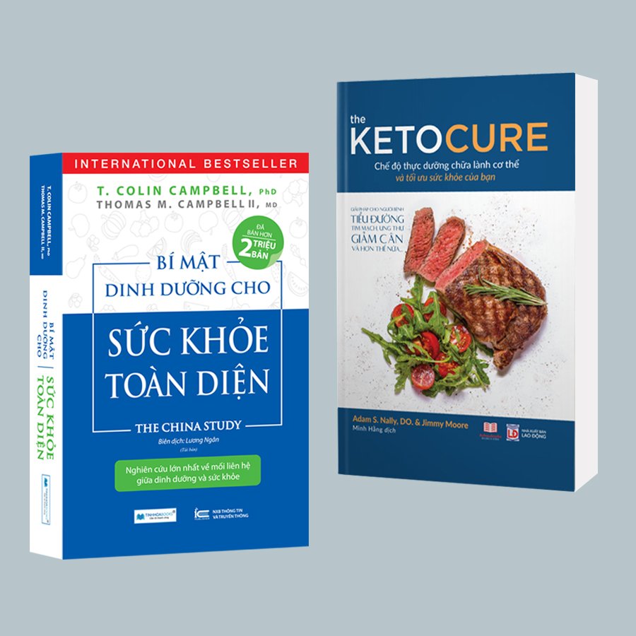 Bộ 2 Quyển Sách Dinh Dưỡng KeTocure