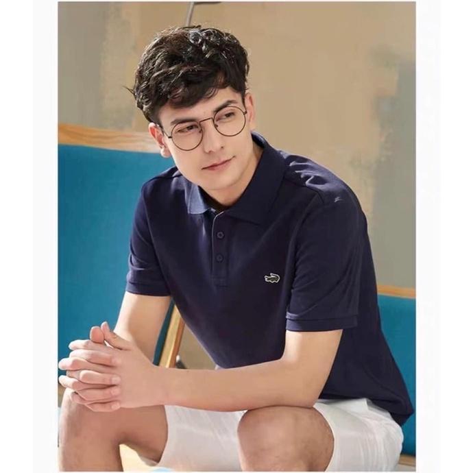 Áo Thun Polo Cotton Trơn Dáng Rộng Đơn Giản Dễ Phối Đồ Phong Cách Hàn Quốc Cho Nam Giới