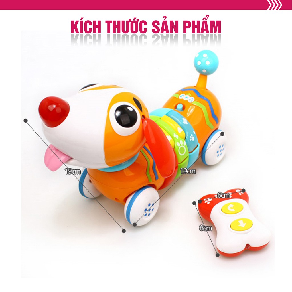 Xe ô tô đồ chơi thông minh điều khiển từ xa Winfun 1142 cho bé hình cún con cầu vồng có phát nhạc