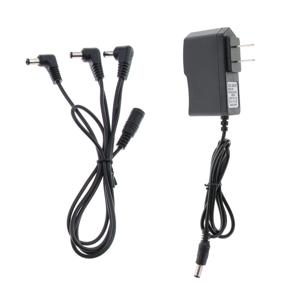 US Standard Guitar Effector Power Supply Adapter Charger Cable Parts
