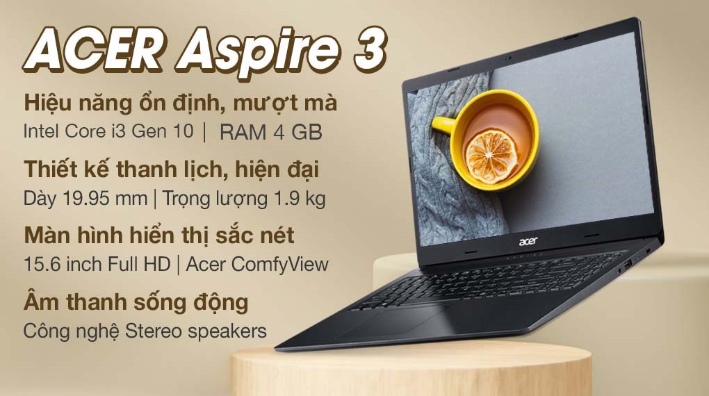 Laptop Acer Aspire 3 A315-57G-32QP 15.6 FHD (NX.HZRSV.00A) RAM 4GB SSD 256GB - Hàng chính hãng
