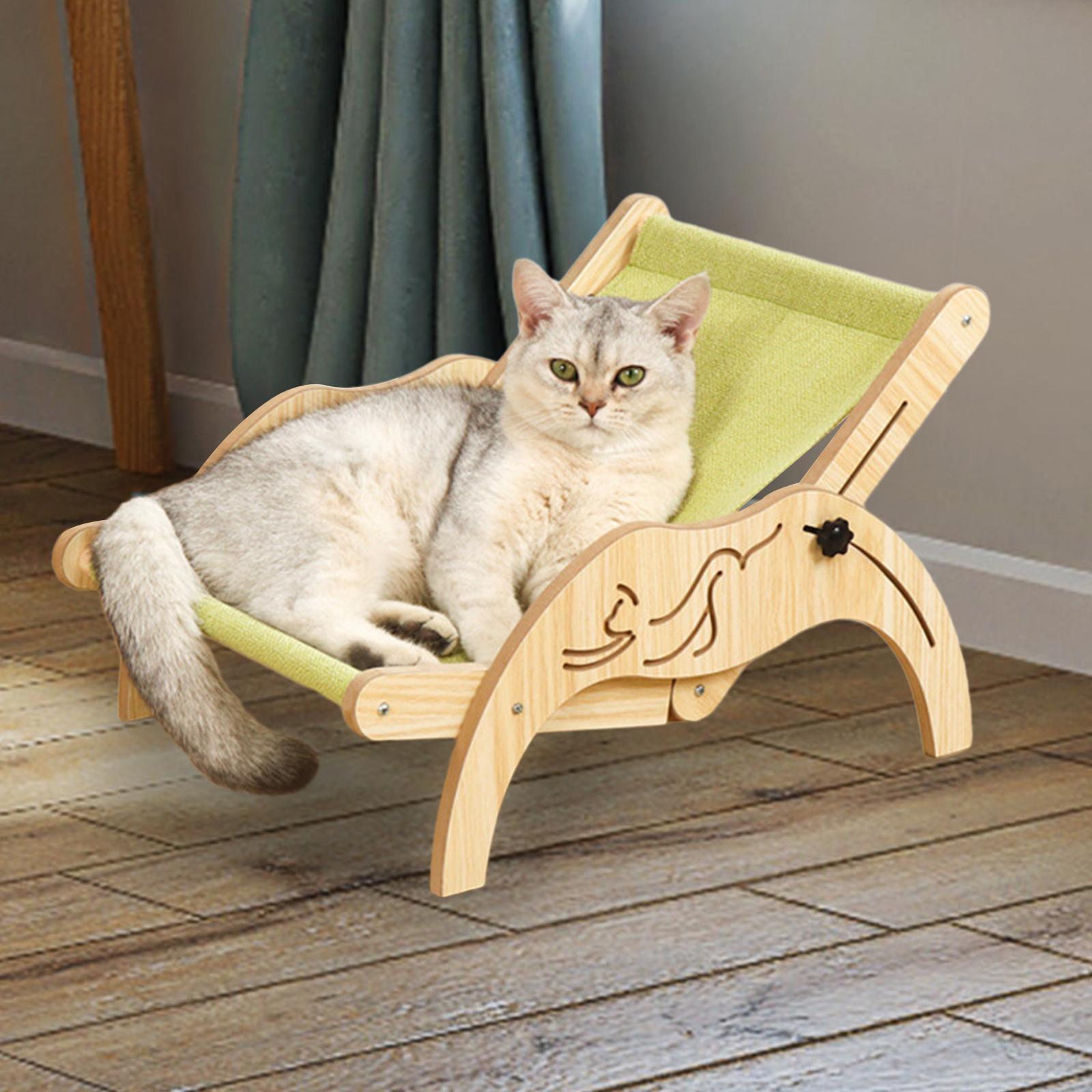 Cat Lounge Chair Cat Hammock Bed Portable Floor Standing Cats Raised Bed Cat Nest Pet Bed for Small Dogs Small Animal Puppy Indoor Cats