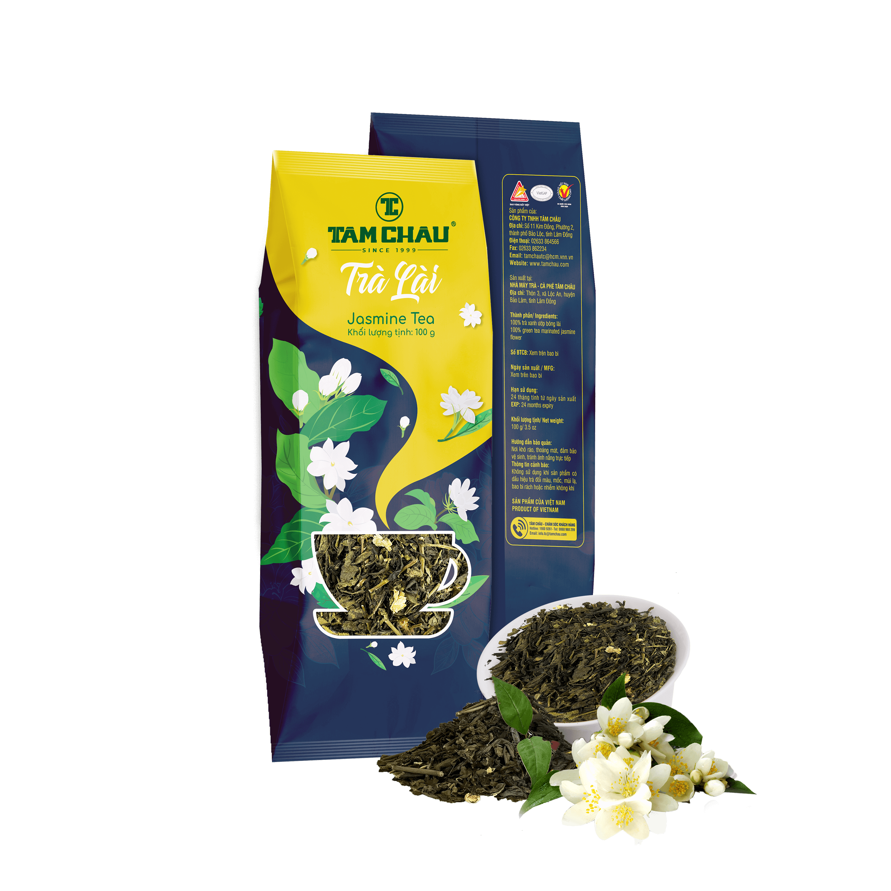 Combo 5 gói trà lài cấp trung Tâm Châu