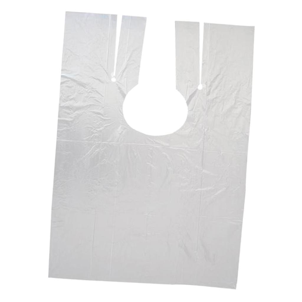 100 Pieces Disposable Hair Cutting Cape Gown Barber Shop Capes Gowns + Clips