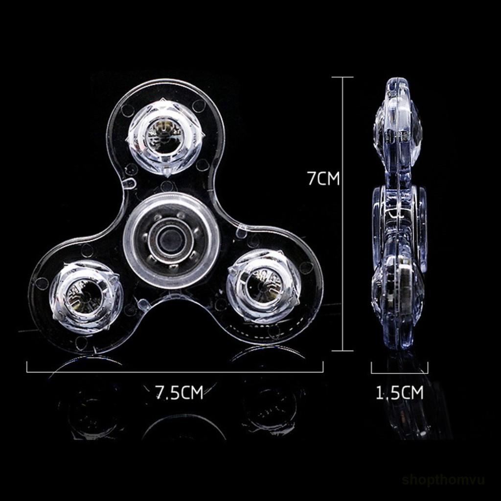 Con Quay Đồ Chơi Fidget Spinner Edc Adhd Với Đèn Led Giúp Giảm Stress