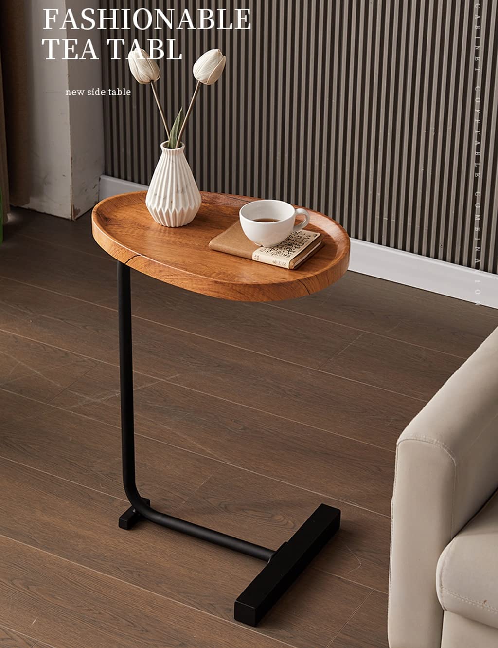 Bàn cà phê Farmhouse Accent Blister, C Tea Table, Oval Living Room Sofa Table