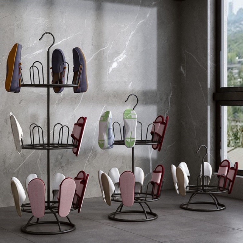 Kệ Phơi Giày Dép 3 Tầng Xoay 360 Độ