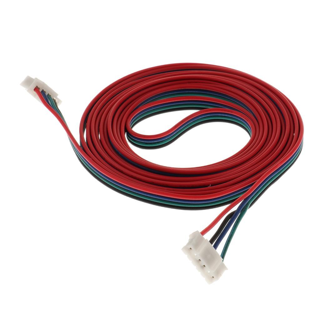 2 Pieces Stepper Terminal Motor Cable for 3D Printer Accessory XH2.54 1m+2m
