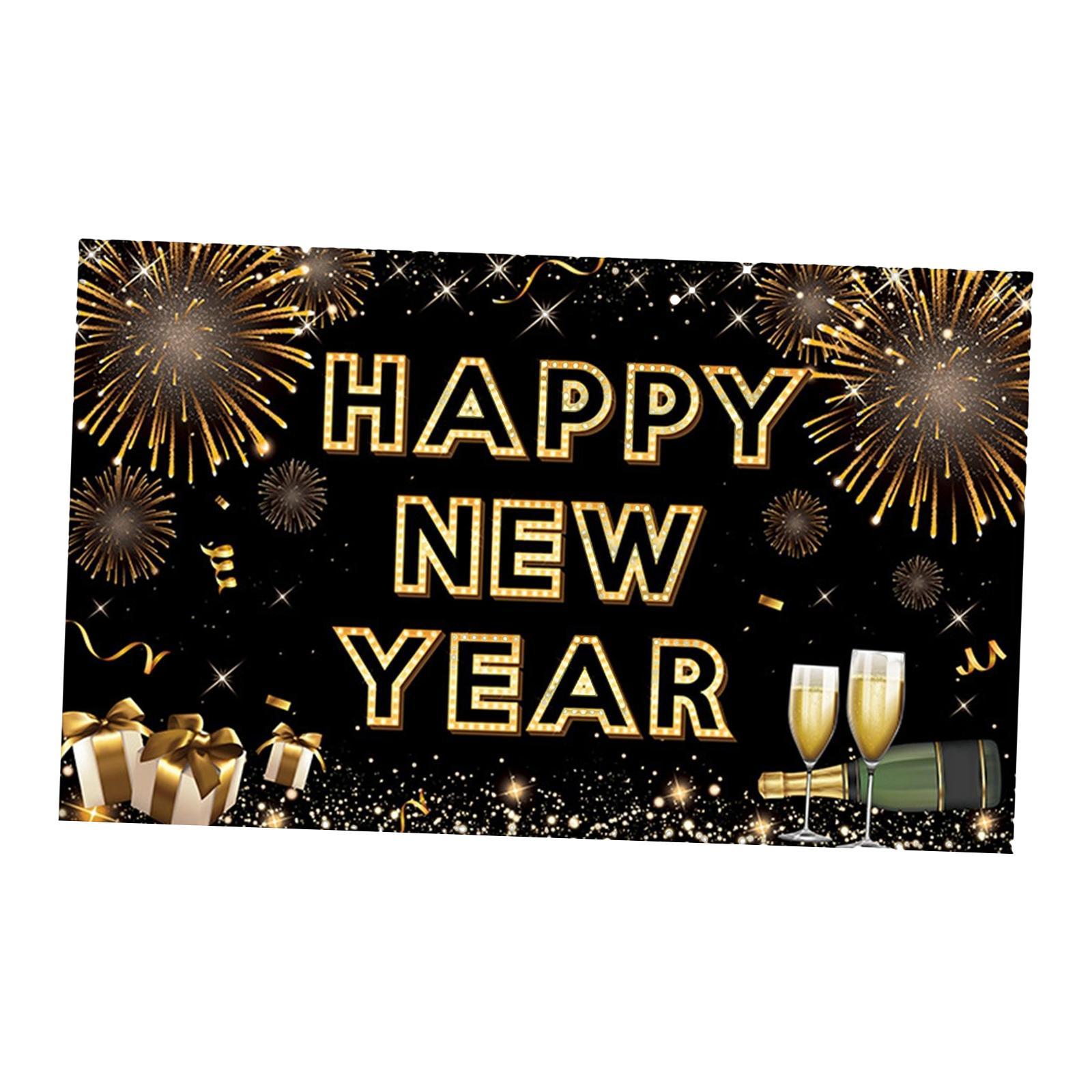 Poster Backdrop Supplies Holiday Garden Happy New Year 2023