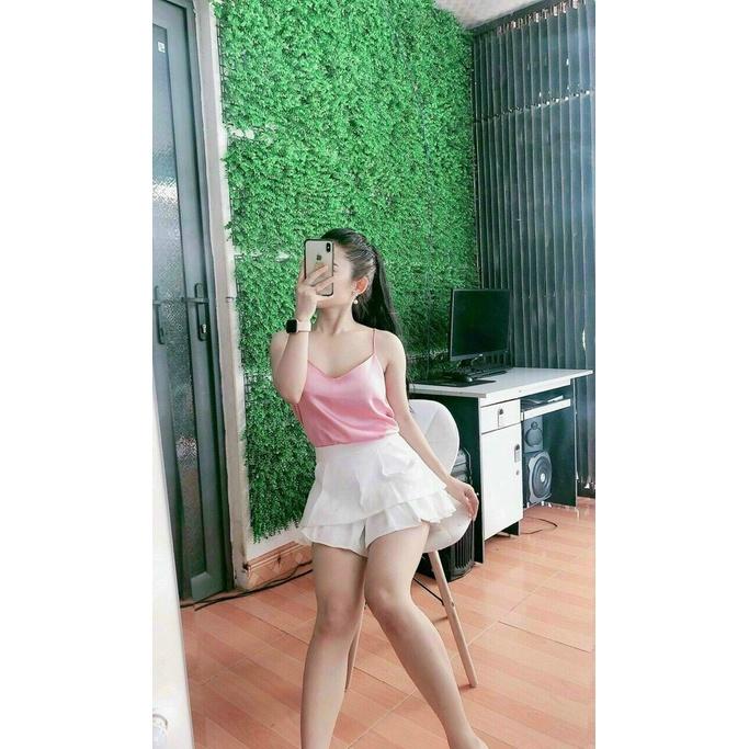 Áo 2 Dây, Chất vải Satin Nhật Bản