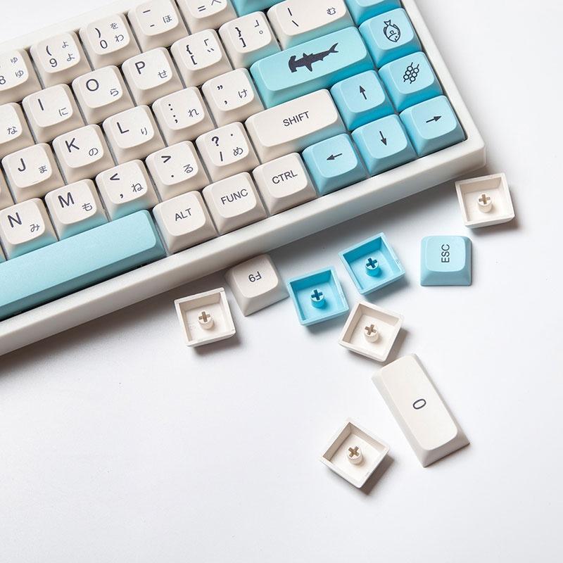 Sea Salt Milk XDA profile PBT Keycaps Dye-Sub 61 64 68 84 87 96 980 104 108