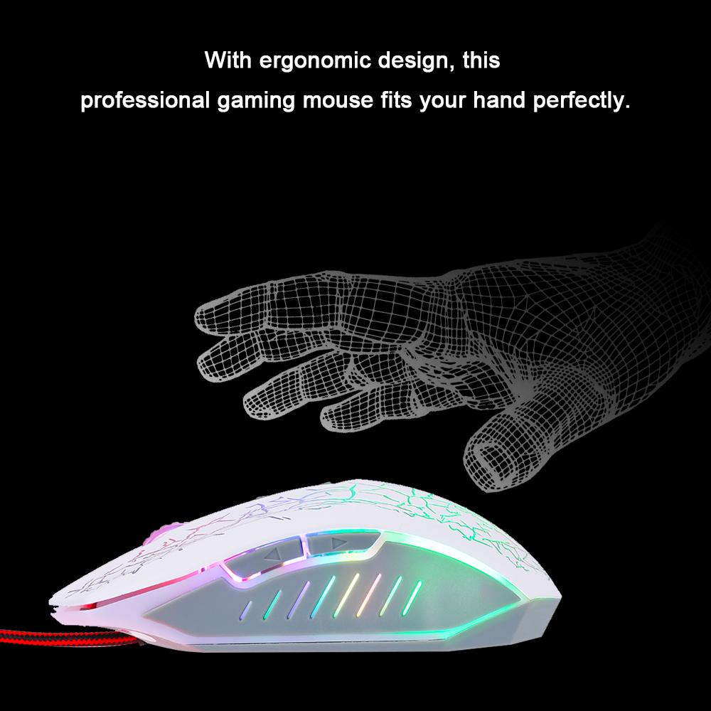Chuột chơi game Có dây RGB Công thái học chơi game USB PC