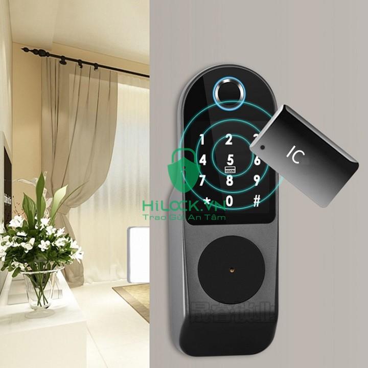 Khóa cửa vân tay APP TTLOCK, TUYA Tiếng Việt: từ xa bằng điện thoại, vân tay, mã số, thẻ từ, 2 mặt vân