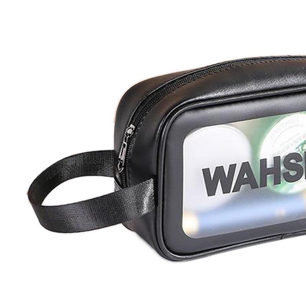 Waterproof Travel Bag Transparent Makeup Toiletry Clear Wash Pouch Black S